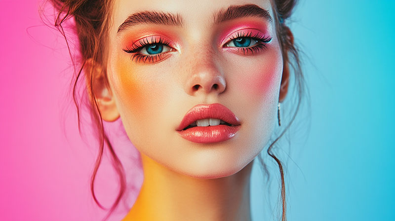 Dramatic Cheek and Face Makeup